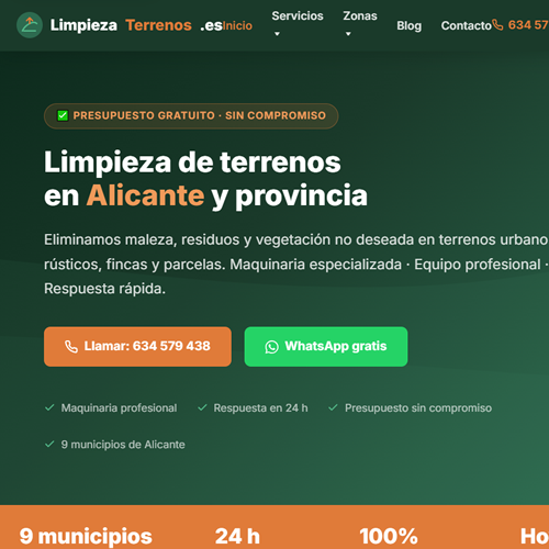 Limpieza de Terrenos en Alicante