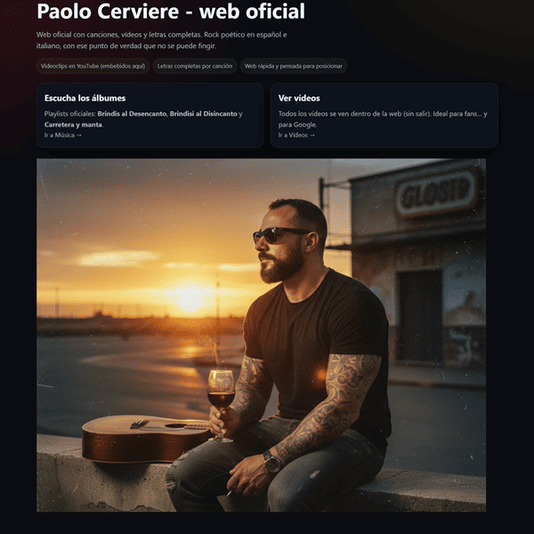 Web personal Paolo Cerviere